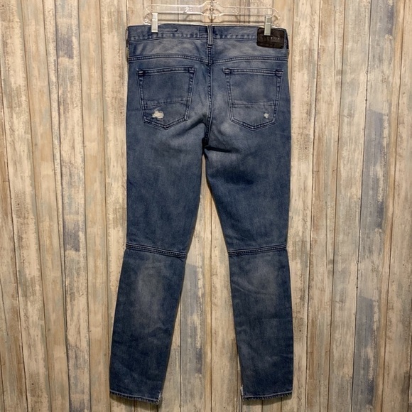 Pacsun | Mens Moto Stacked Skinny Distressed Biker Jeans | 31X333 - Picture 10 of 12